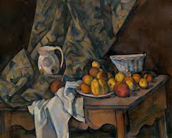 Nature morte aux pommes et aux pêches de Caul Cézanne, 1905