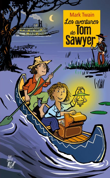 Couverture du livre les aventures de Tom Sawyer.